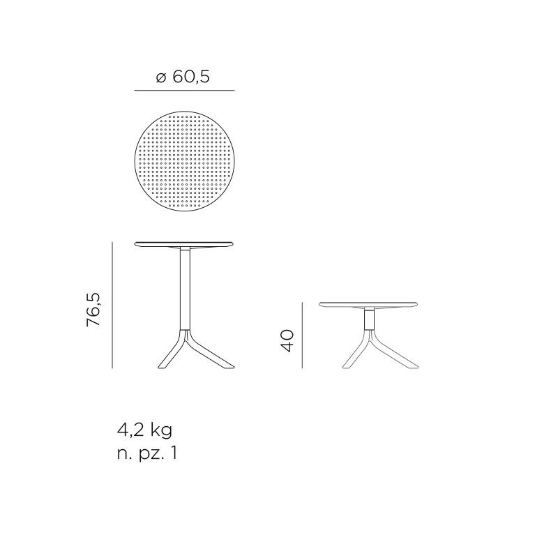 Tavolino Step D.60,5xH.76,5 cm- Nardi