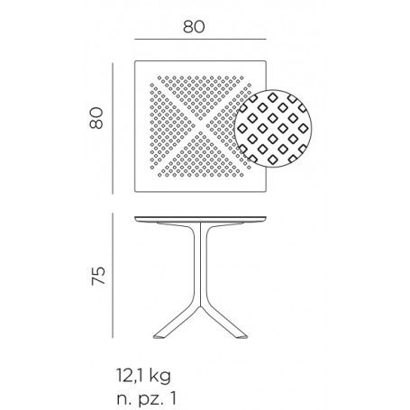 Tavolo Clipx 80x80 cm - Nardi