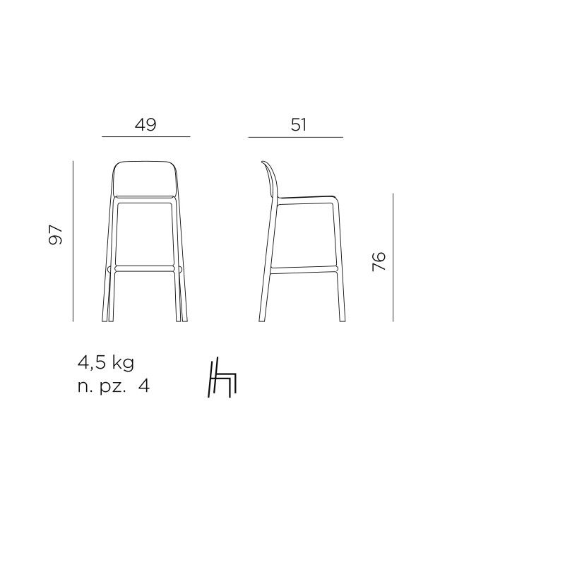 Sgabello Faro - Nardi