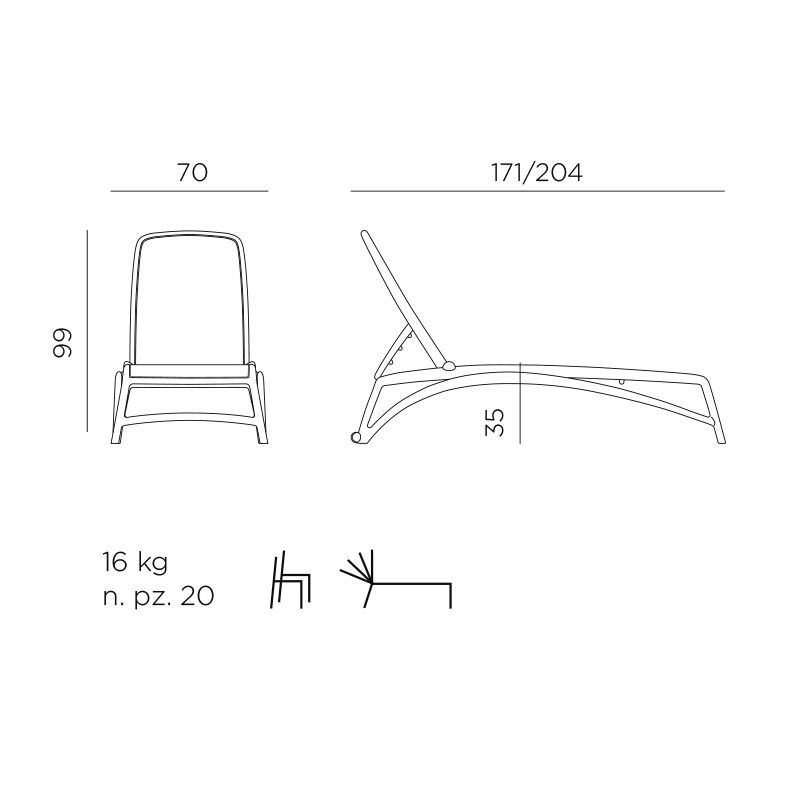 Lettino Atlantico - Nardi