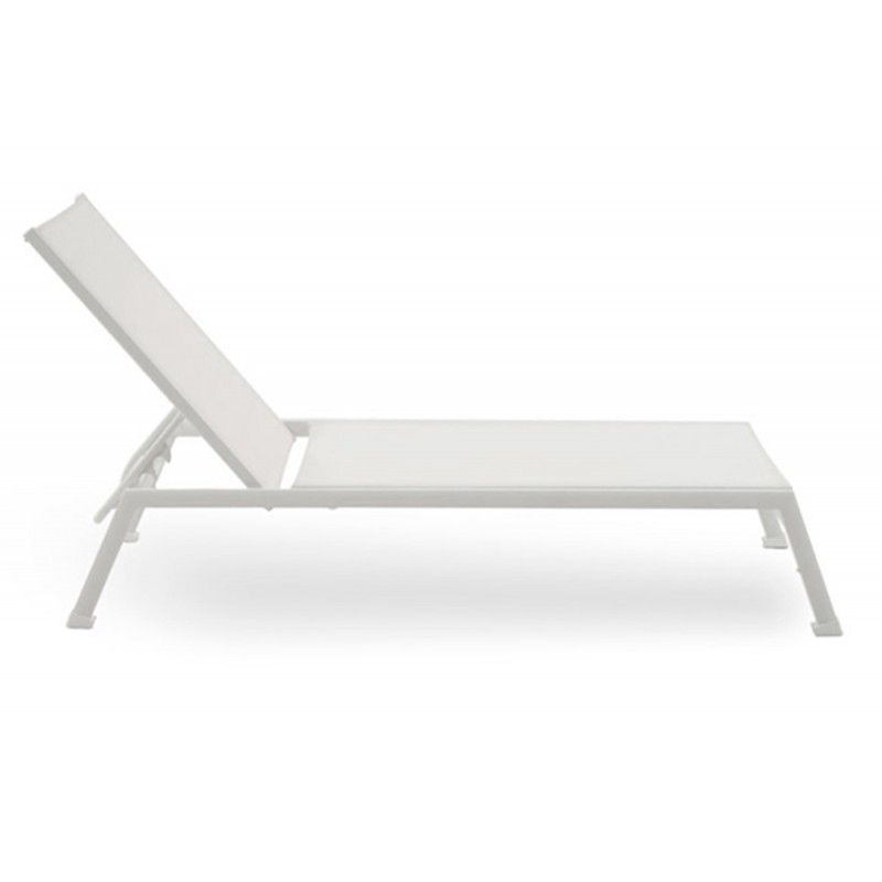 Lettino Prendisole da Giardino in Alluminio Bianco | Eracle