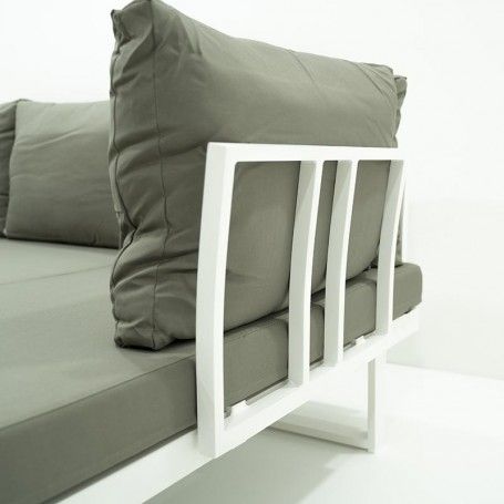 Set Divano Modulare in Alluminio Dafne White