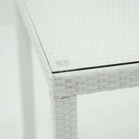 Tavolo da Giardino in Alluminio Bianco