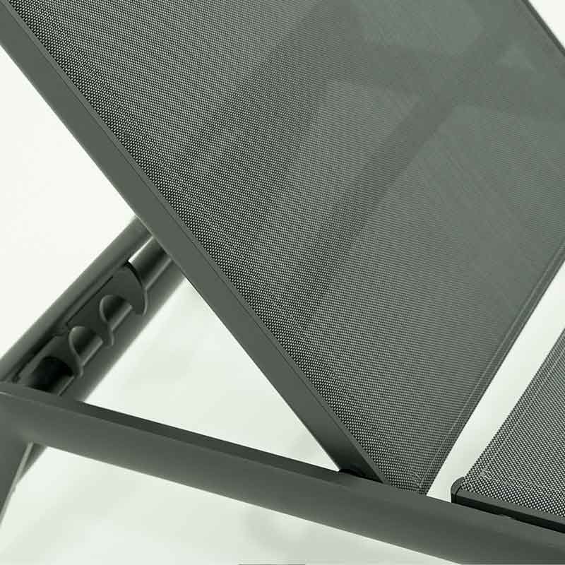 Lettino Prendisole da Giardino in Alluminio Antracite | Eracle