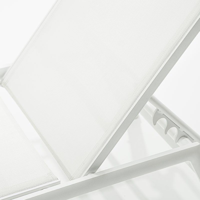 Lettino Prendisole da Giardino in Alluminio Bianco | Eracle