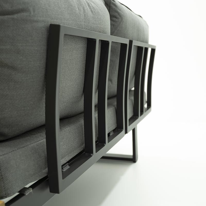 Set Divano Modulare in Alluminio Dafne Antracite