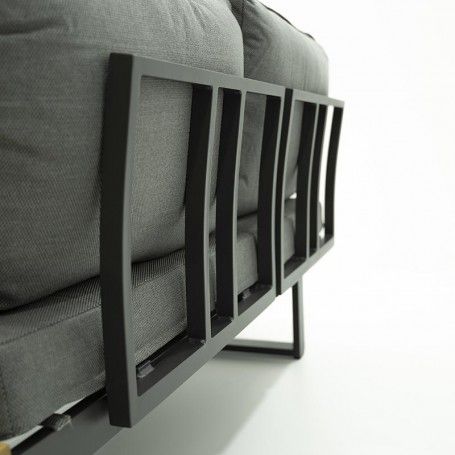 Set Divano Modulare in Alluminio Dafne Antracite