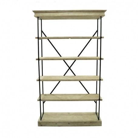 Scaffale/Libreria in Legno e Metallo, Stile Industrial - Fox