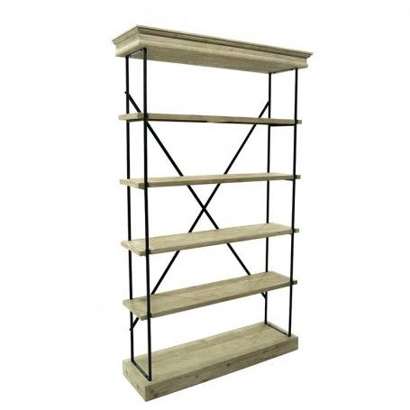 Scaffale/Libreria in Legno e Metallo, Stile Industrial - Fox