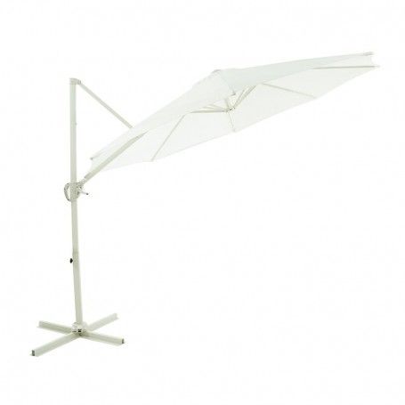 Ombrellone Decentrato da Giardino in Alluminio D.3 mt Bianco | QD030A