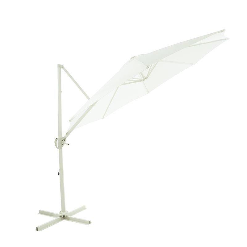 Ombrellone Decentrato da Giardino in Alluminio D.3 mt Bianco | QD030A