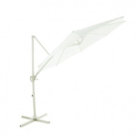Ombrellone Decentrato da Giardino in Alluminio D.3 mt Bianco | QD030A