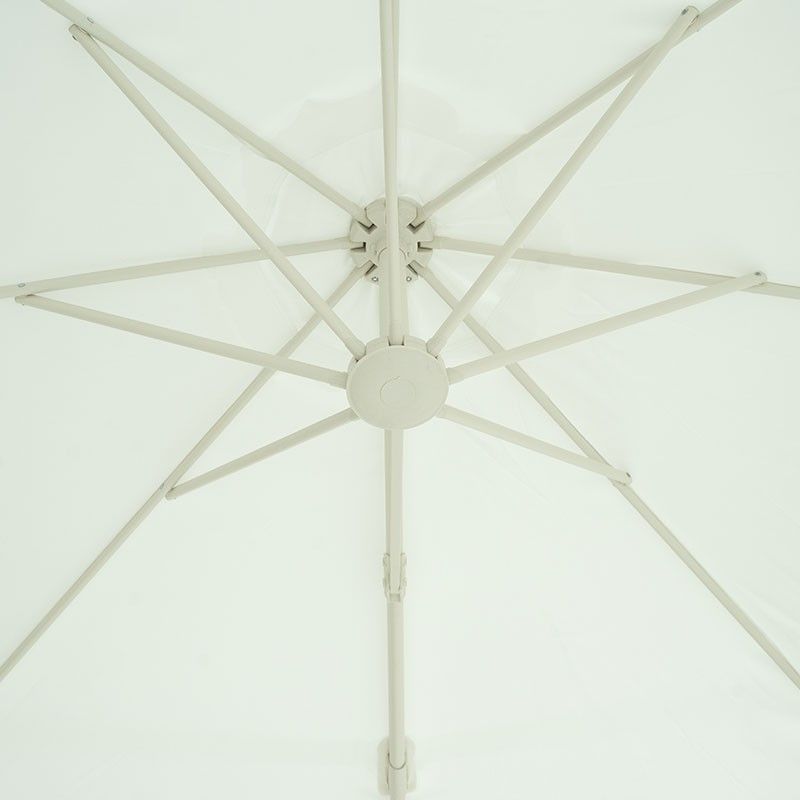 Ombrellone Decentrato da Giardino in Alluminio D.3 mt Bianco | QD030A