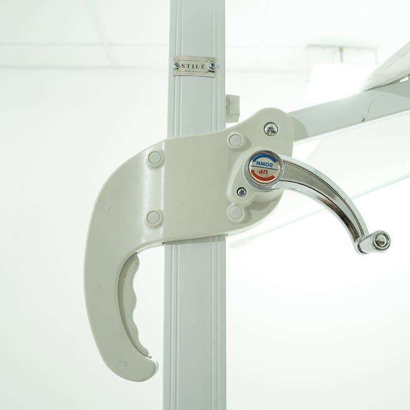 Ombrellone Decentrato da Giardino in Alluminio 2,5x2,5 mt Bianco | QD030A