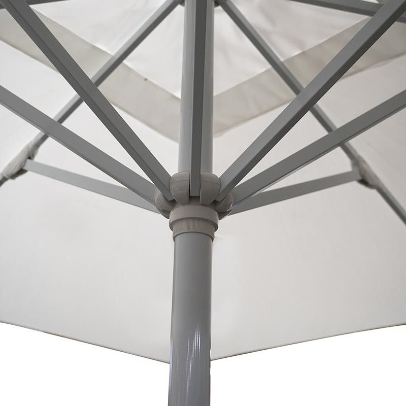 Ombrellone Palo Centrale in Alluminio da Esterno 3x3 m Bianco | Vespro