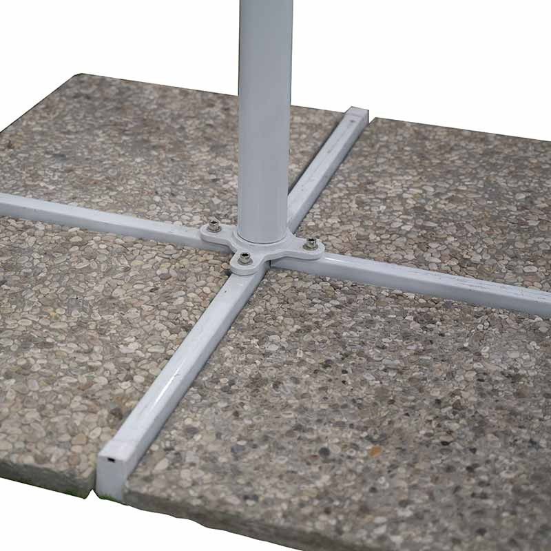 Ombrellone Palo Centrale in Alluminio da Esterno 3x3 m Bianco | Vespro