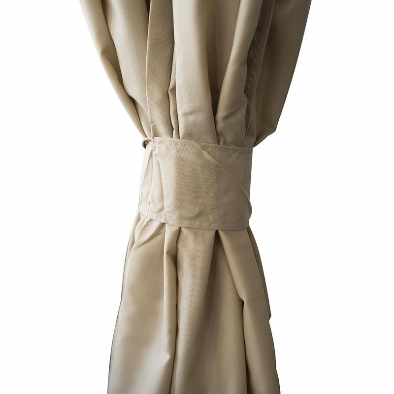 Gazebo da Giardino 3x2 m in Acciaio e Telo in Poliestere Tortora