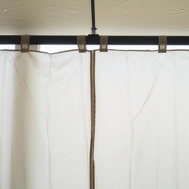 Gazebo da Giardino 3x2 m in Acciaio e Telo in Poliestere Tortora