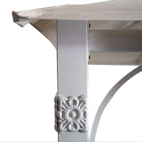 Gazebo da Giardino 3x2 m in Acciaio e Telo in Poliestere Bianco