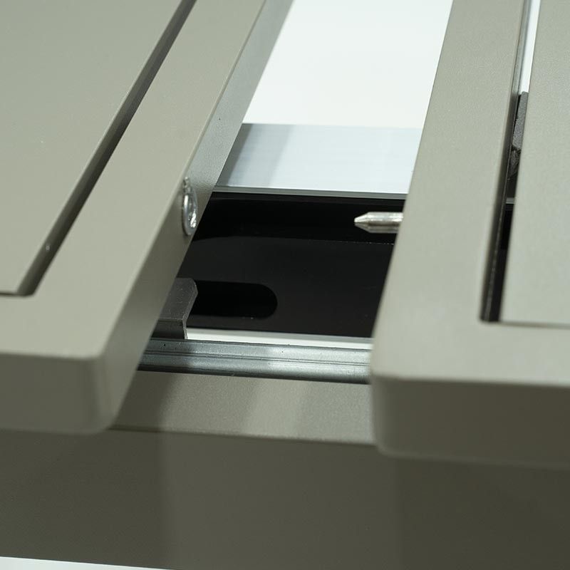 Tavolo Rettangolare Allungabile in Alluminio Tortora | Aci