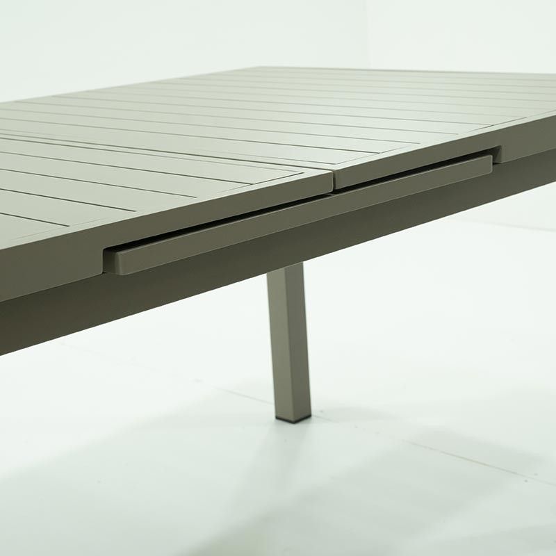 Tavolo Rettangolare Allungabile in Alluminio Tortora | Aci