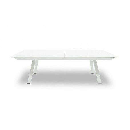 Tavolo Rettangolare Allungabile in Alluminio Bianco | Didone