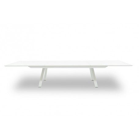 Tavolo Rettangolare Allungabile in Alluminio Bianco | Didone