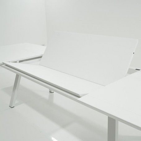 Tavolo Rettangolare Allungabile in Alluminio Bianco | Didone