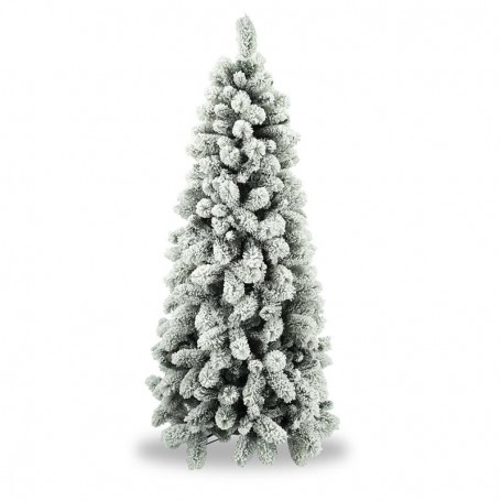 Albero di Natale Abete Innevato in Pvc H.210/240 cm Apertura ad Ombrello -  Cortina Slim