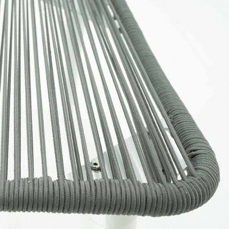 Poltrona con Poggiapiedi in Alluminio e Corde Licis