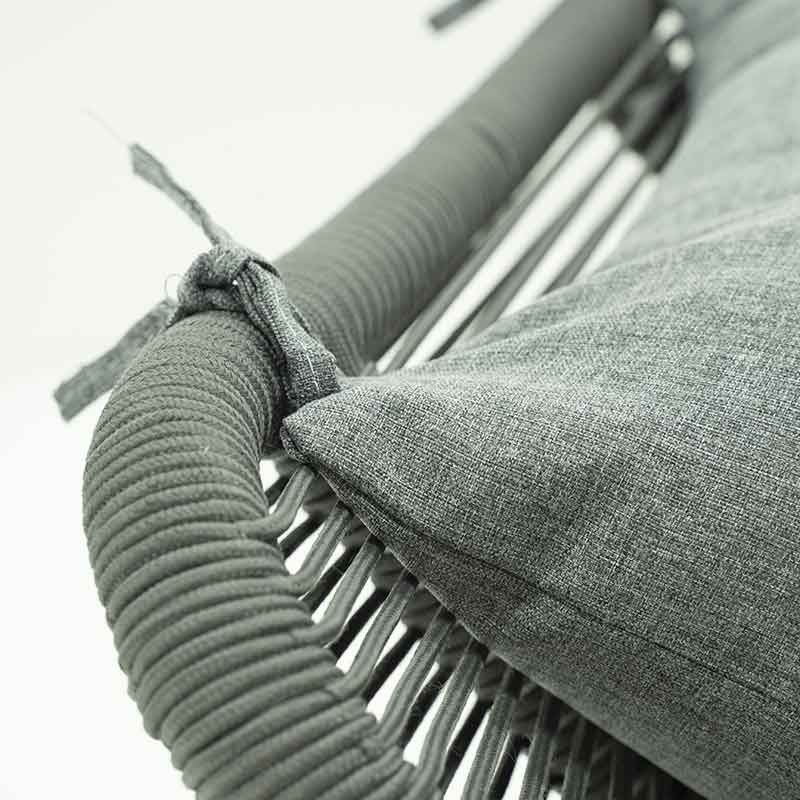 Poltrona con Poggiapiedi in Alluminio e Corde Licis