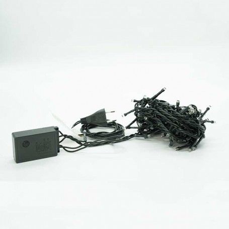 Minilucciole 100 Luci Led Bianco Freddo con Controller 8 Giochi 5 metri Uso Interno