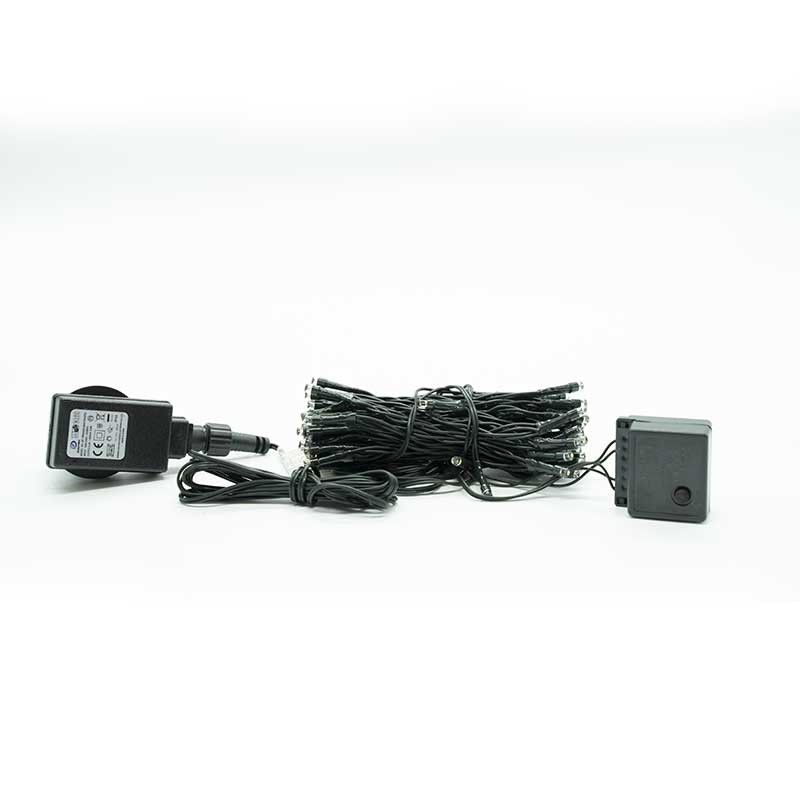 Catena con 96 Luci Led Bianco Satinato Caldo, Controller 8 Giochi, 10 metri Uso Esterno