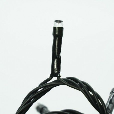 Catena Luminosa con 480 Luci Led Bianco Freddo con Cavo Verde 3 metri, 8 Giochi Luci, Uso Esterno