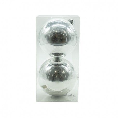 Palle di Natale in Plastica Lucide D.15 cm Confezione da 2 Pezzi