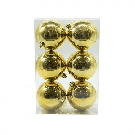 Palle di Natale in Plastica Lucide D.10 cm Confezione da 6 Pz