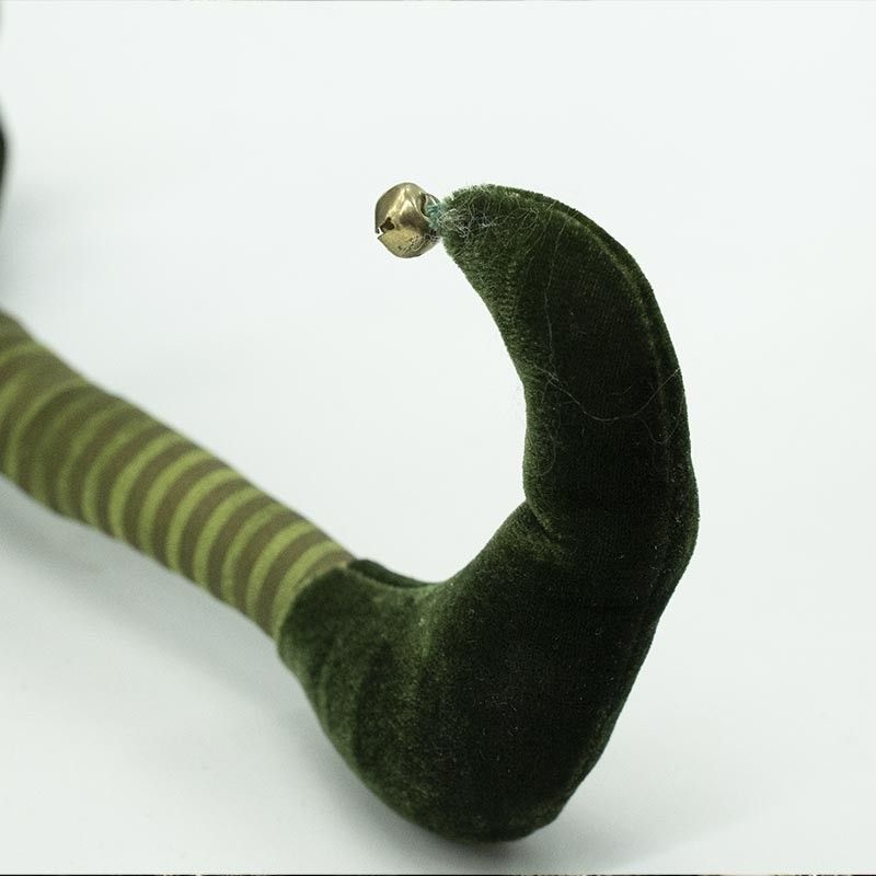 Elfo di Natale con Abito Verde e Burgundy H.51 cm