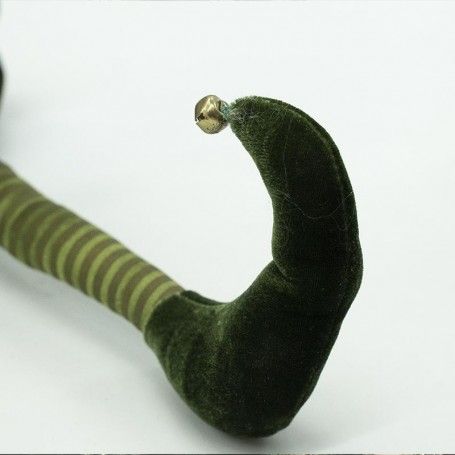 Elfo di Natale con Abito Verde e Burgundy H.51 cm