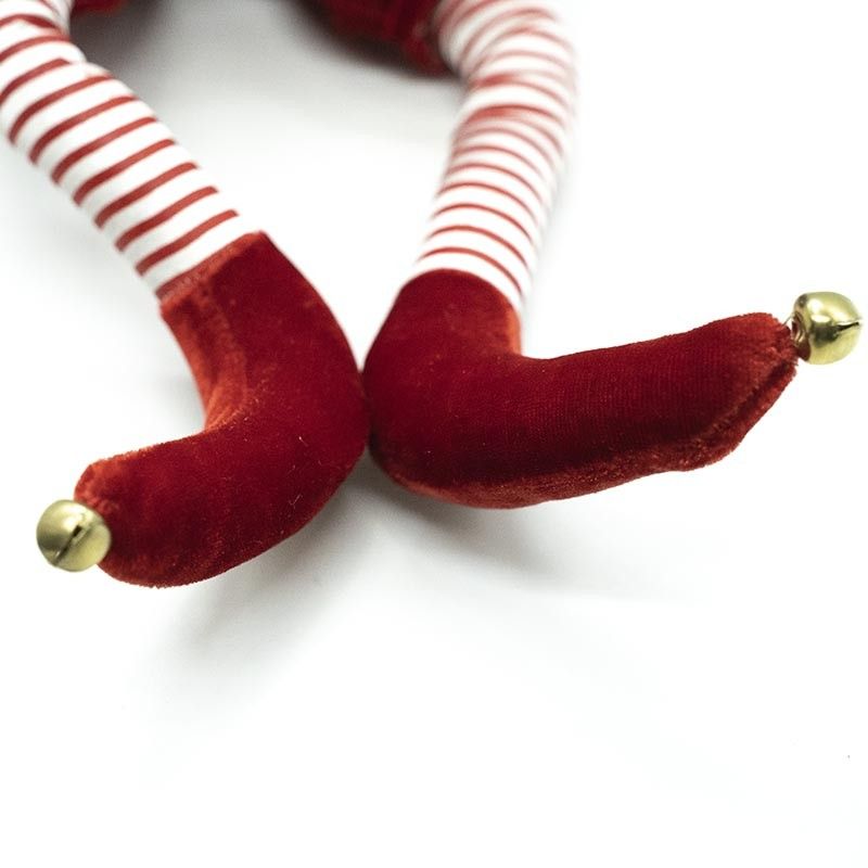 Elfo di Natale con Salopette Rossa H.43 cm