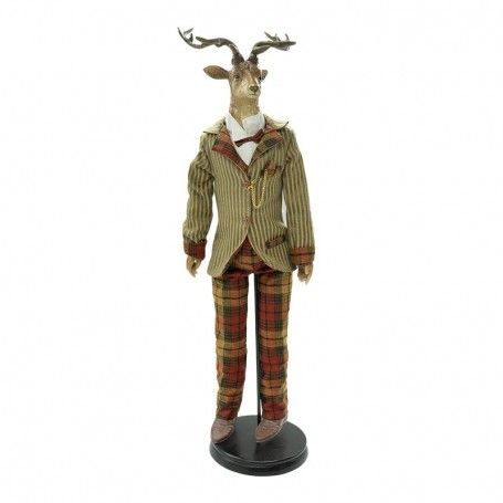 Renna Natalizia con Completo su Base Rotonda H.70 cm