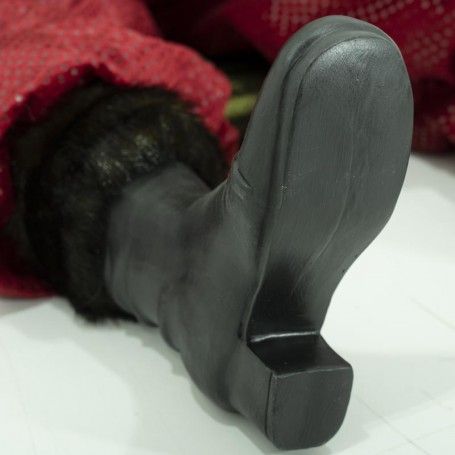 Babbo Natale Seduto con Abito Rosso e Verde H.122 cm