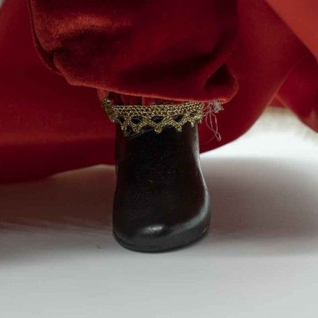 Babbo Natale con Abito Elegante Rosso e Oro H.69 cm