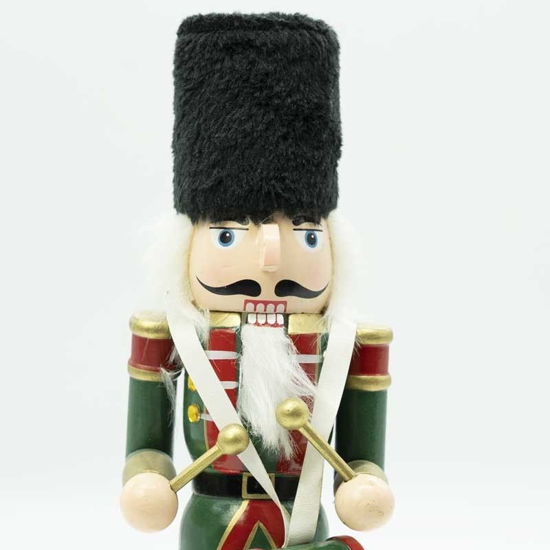 Schiaccianoci Natalizio in Uniforme con Tamburo H.30 cm