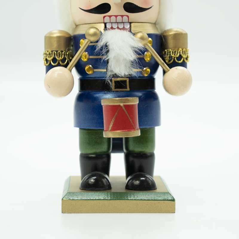 Schiaccianoci Natalizio in Uniforme con Tamburo H.23 cm