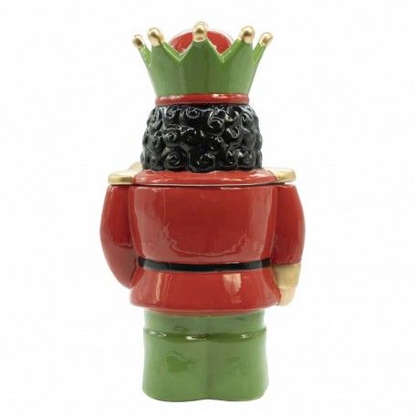 Schiaccianoci Portabiscotti Natalizio in Ceramica H.32 cm