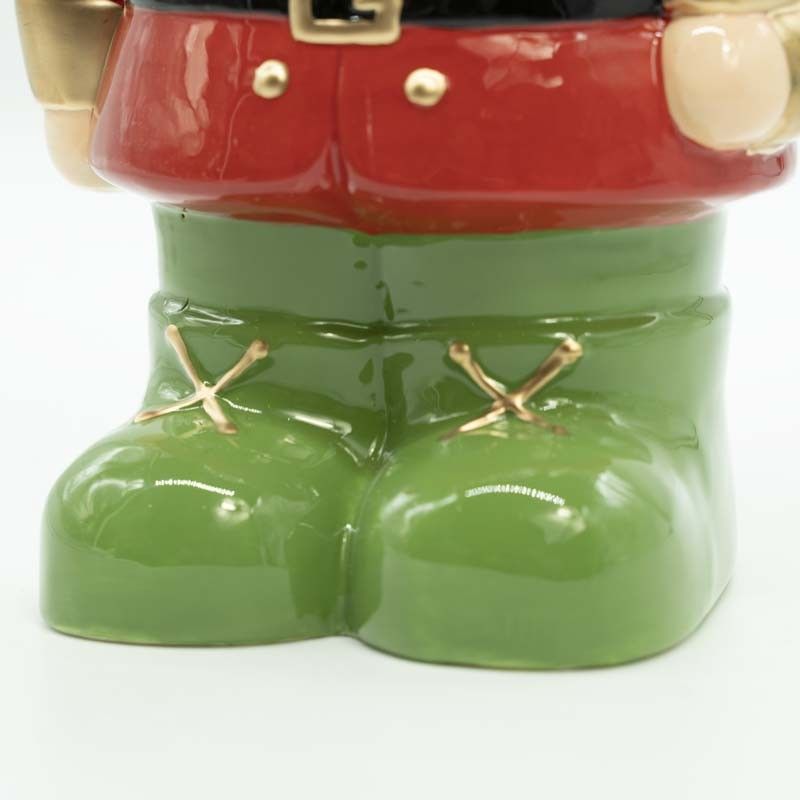 Schiaccianoci Portabiscotti Natalizio in Ceramica H.32 cm