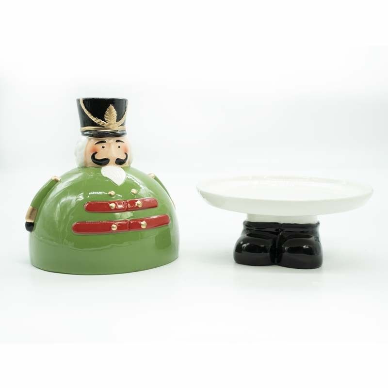 Schiaccianoci Portatorta Natalizio in Ceramica D.16,7xH.21,6 cm