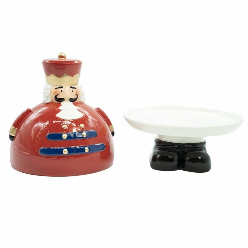 Schiaccianoci Portatorta Natalizio in Ceramica D.16,7xH.22 cm