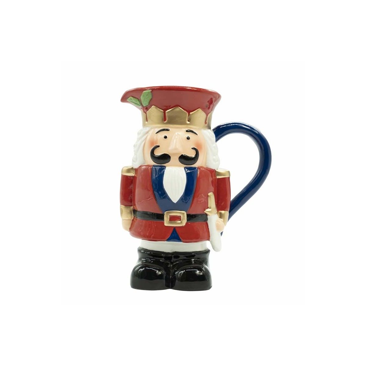 Brocca Semismaltata Artigianale 20 Cm, Capacità 1000 Ml, Colori E Decori Vari