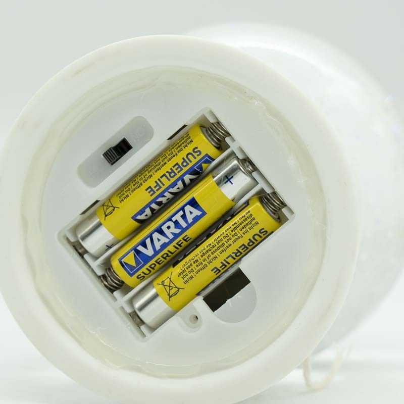 Sfera Natalizia ad Acqua in Vetro e Poliresina con Luci Led D.10 cm